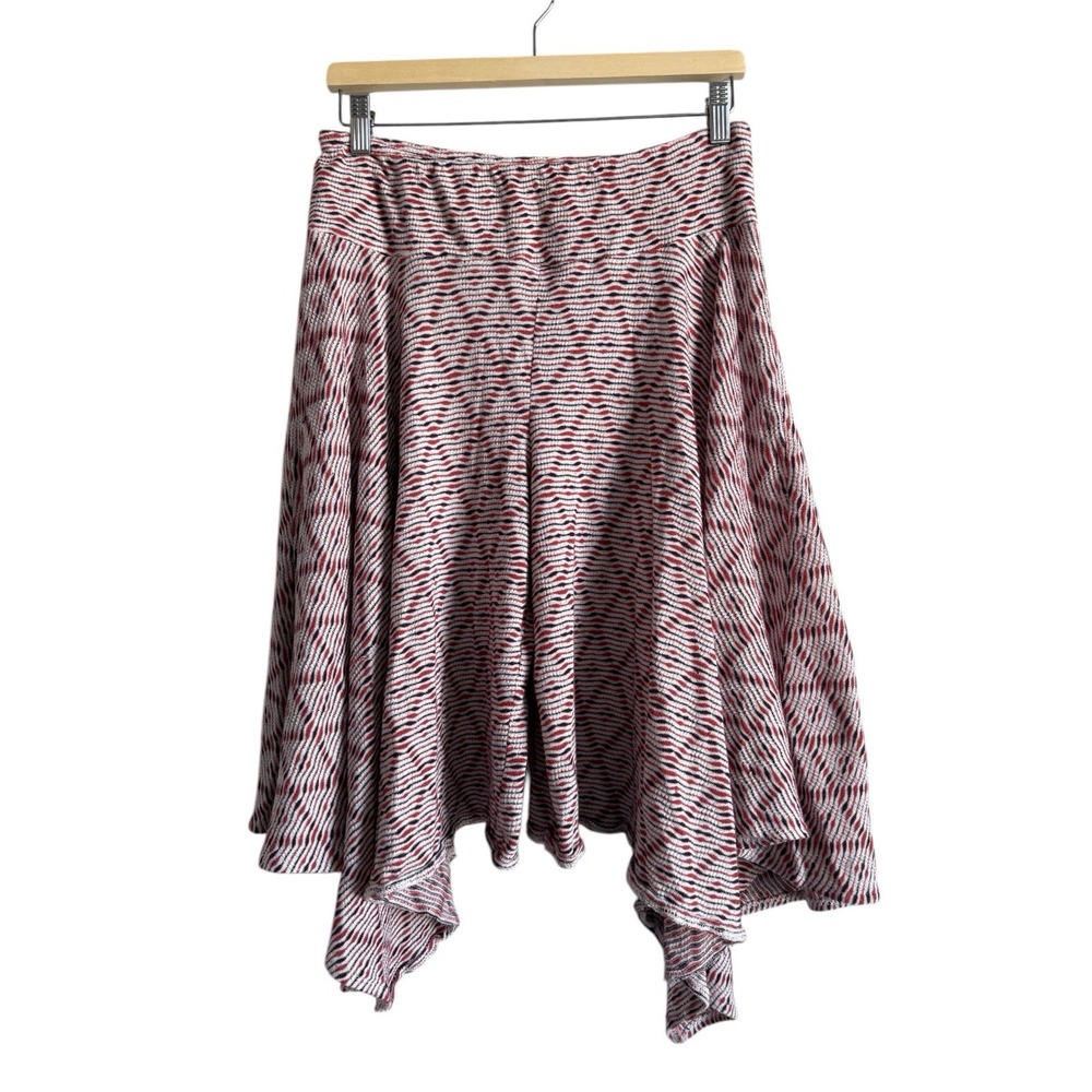 Earthbound Women's Large Asymmetrical Shorts Elastic Waist High Rise Flowy Boho‎